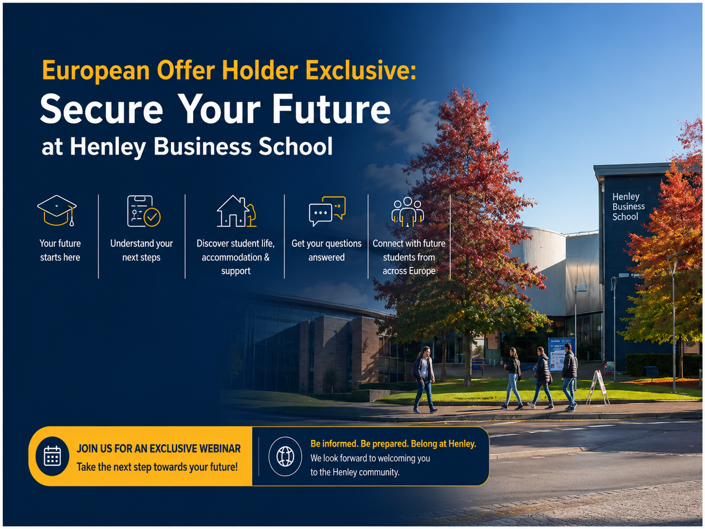European Offer Holder Exclusive: Secure Your Future at Henley Business School