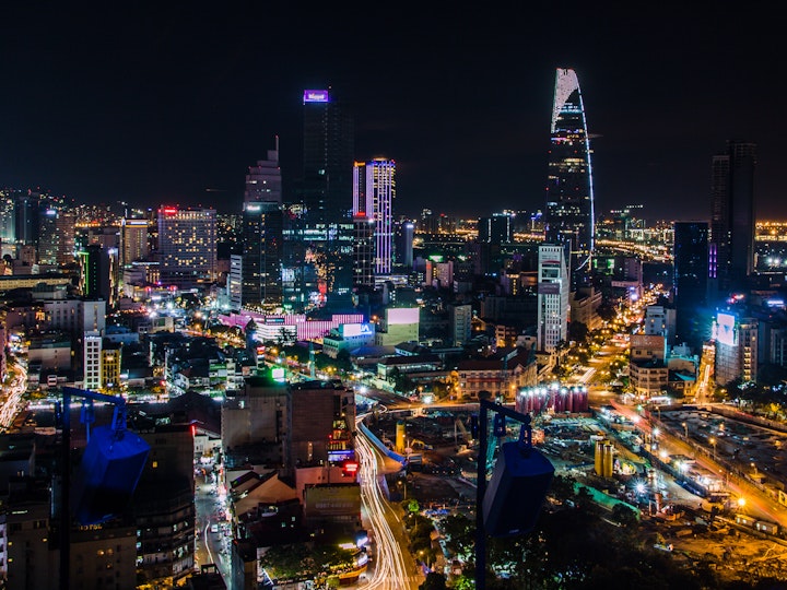 Ho Chi Minh City Skyline night